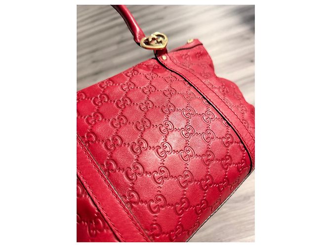 Borsa Gucci in pelle rossa con monogramma GG Rosso - vista 6