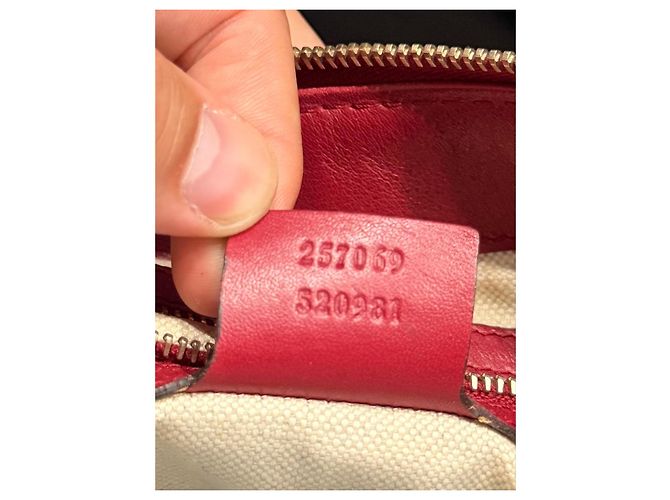 Borsa Gucci in pelle rossa con monogramma GG Rosso - vista 7