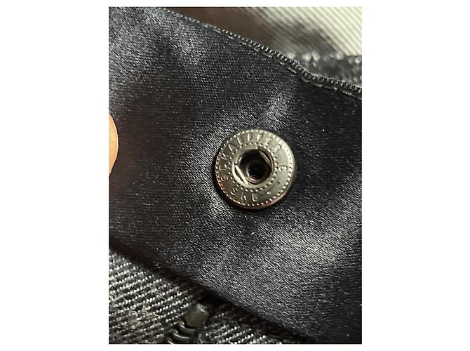 Calça Chanel de lã cinza com laços de cetim preto - vista 11