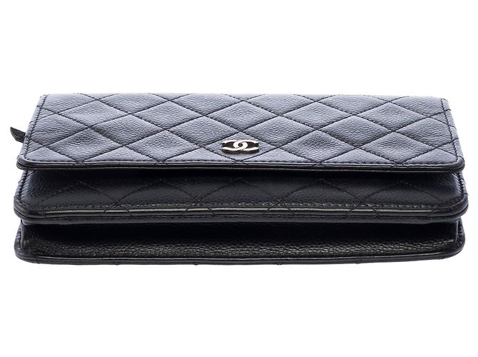 Borsa CHANEL Wallet on Chain in Pelle Nera - 103736 Nero - vista 11