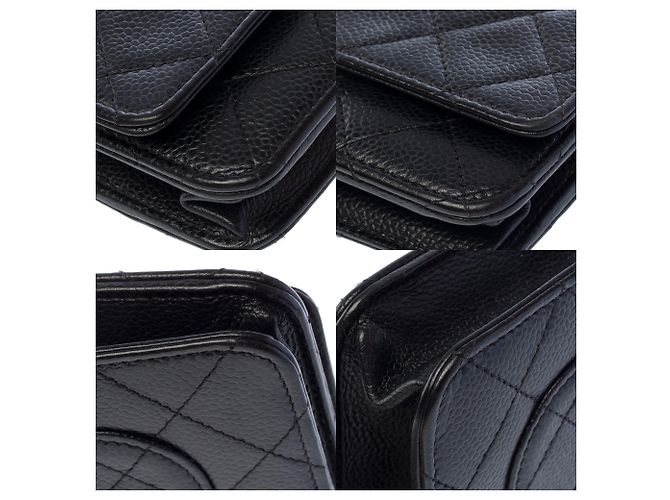 Borsa CHANEL Wallet on Chain in Pelle Nera - 103736 Nero - vista 12