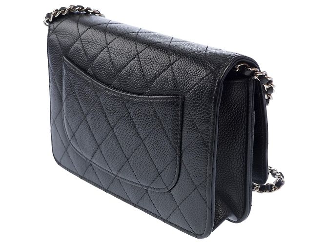 Borsa CHANEL Wallet on Chain in Pelle Nera - 103736 Nero - vista 6