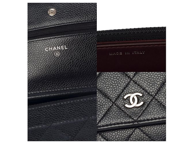 Borsa CHANEL Wallet on Chain in Pelle Nera - 103736 Nero - vista 7
