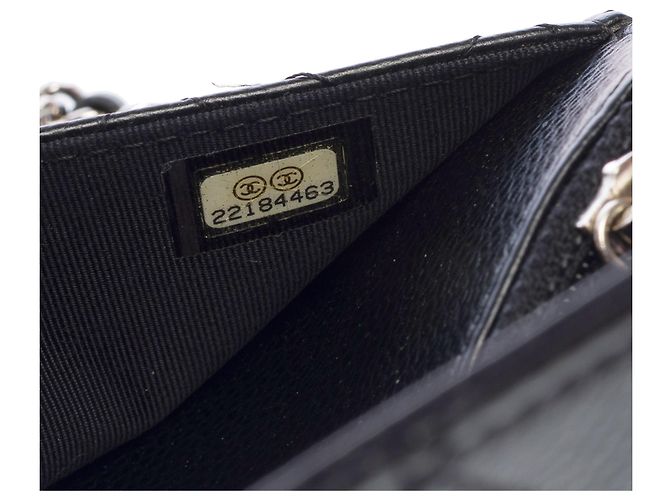 Borsa CHANEL Wallet on Chain in Pelle Nera - 103736 Nero - vista 8