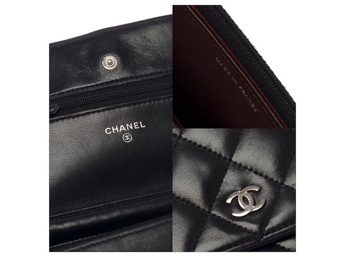Borsa CHANEL Wallet on Chain in Pelle Nera - 103722 Nero - vista 6