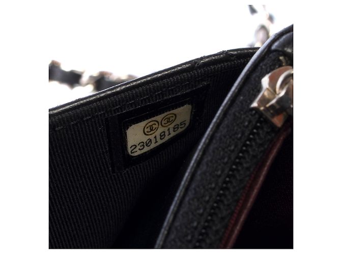 Borsa CHANEL Wallet on Chain in Pelle Nera - 103722 Nero - vista 7