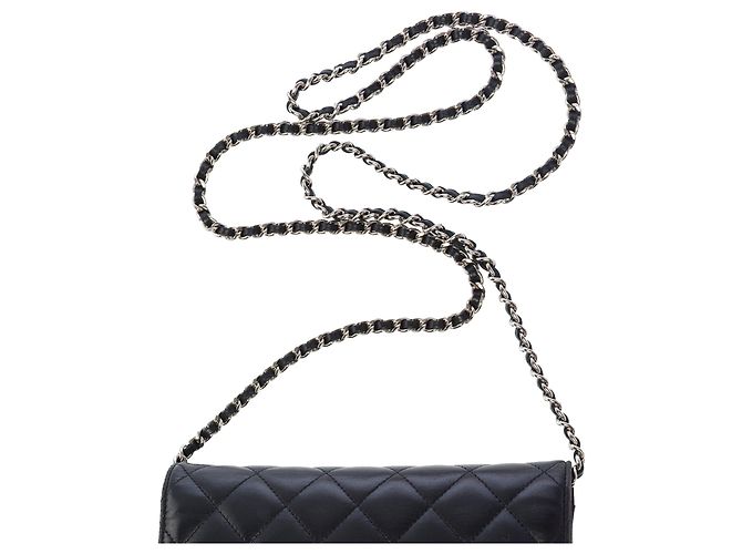 Borsa CHANEL Wallet on Chain in Pelle Nera - 103722 Nero - vista 9