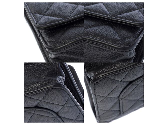 Borsa CHANEL Wallet on Chain in Pelle Nera - 103721 Nero - vista 12