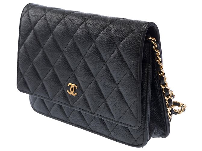 Borsa CHANEL Wallet on Chain in Pelle Nera - 103721 Nero - vista 5