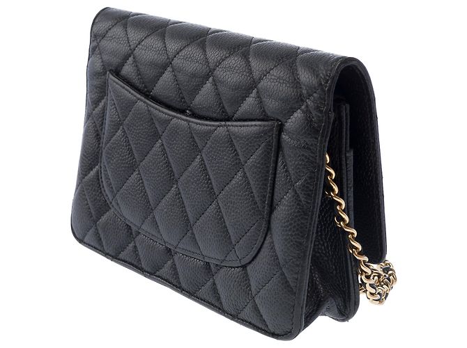 Borsa CHANEL Wallet on Chain in Pelle Nera - 103721 Nero - vista 6
