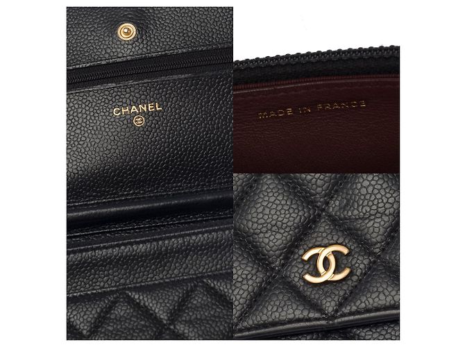 Borsa CHANEL Wallet on Chain in Pelle Nera - 103721 Nero - vista 7