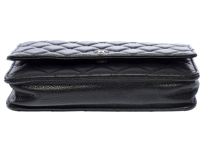 Borsa CHANEL Wallet on Chain in Pelle Nera - 103733 Nero - vista 10