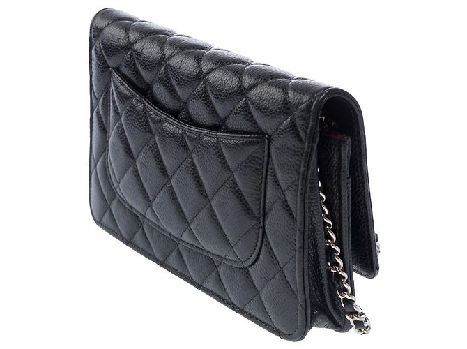 Borsa CHANEL Wallet on Chain in Pelle Nera - 103733 Nero - vista 5