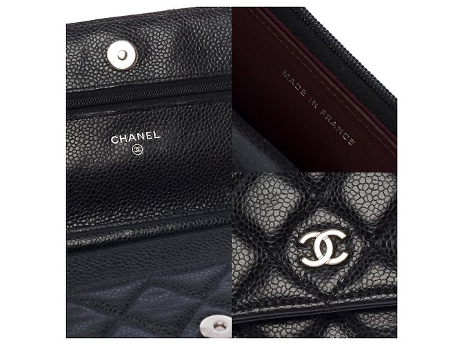 Borsa CHANEL Wallet on Chain in Pelle Nera - 103733 Nero - vista 6