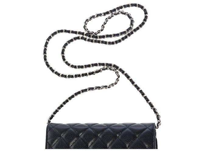 Borsa CHANEL Wallet on Chain in Pelle Nera - 103733 Nero - vista 9