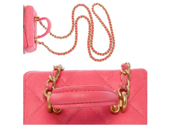 Borsa CHANEL Vanity in Pelle Rosa - 103734 - vista 9