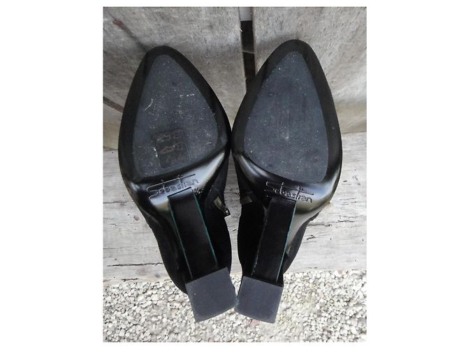 Stivaletti Sebastian in scamosciato nero - vista 5
