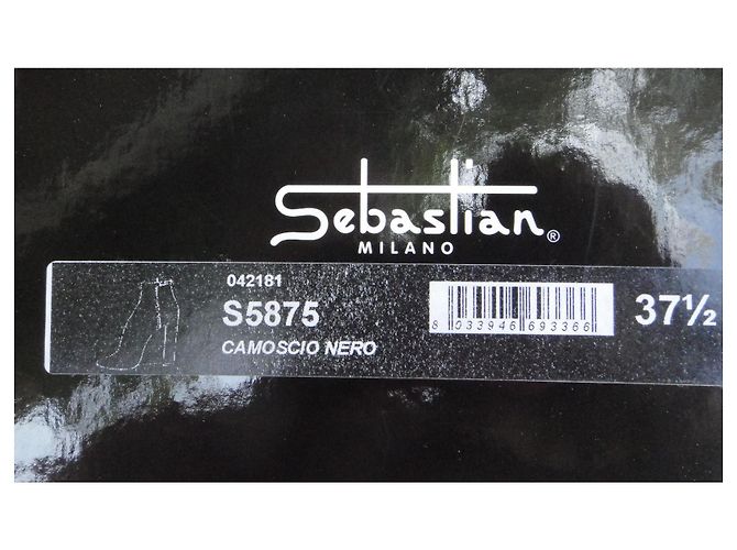 Stivaletti Sebastian in scamosciato nero - vista 9
