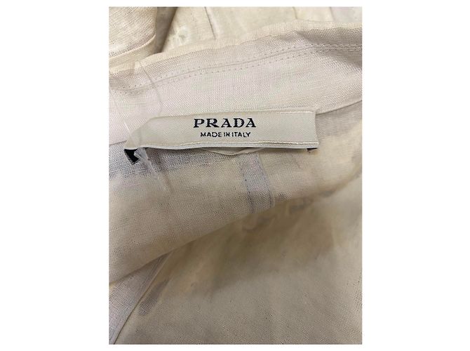 Blazer Prada Vintage con stampa astratta 100% lino – Made in Italy (IT 46) - vista 4