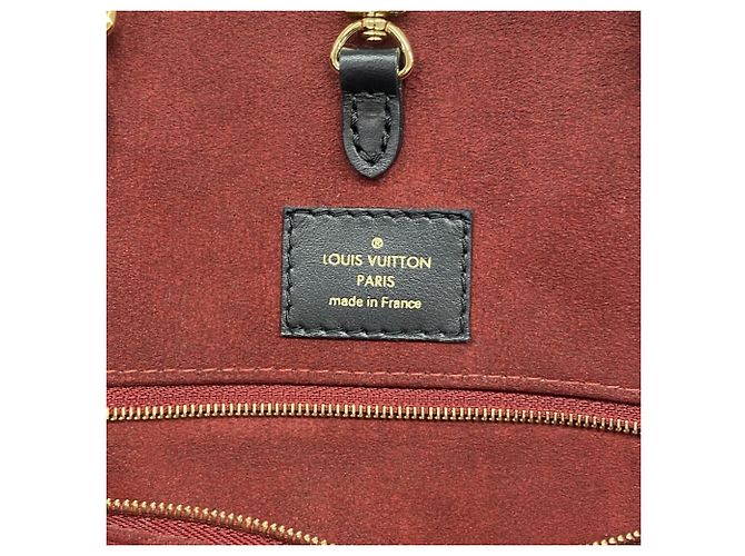 Borsa Tote Louis Vuitton Monogram Empreinte Bicolor OnTheGo MM Nero Beige - vista 5