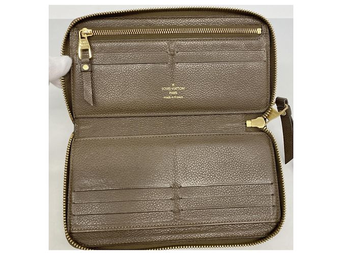 Cartera larga Louis Vuitton Monogram Empreinte Castaño - vista 3