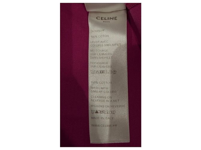 Céline Camiseta Celine Paris Logo Rosa - vista 5