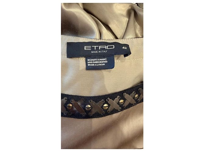 Vestido de seda con adornos Etro Beige - vista 5