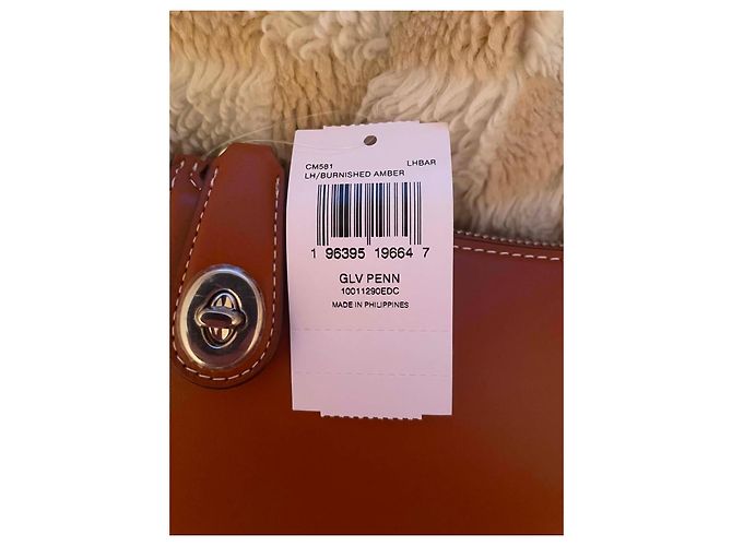 Coach Glv Penn Borsa a tracolla in pelle Burnished Amber Marrone - vista 3