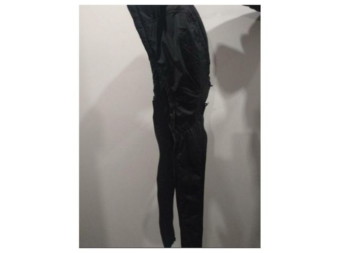 Parka con capucha de cuero negro Karl Lagerfeld - vista 9