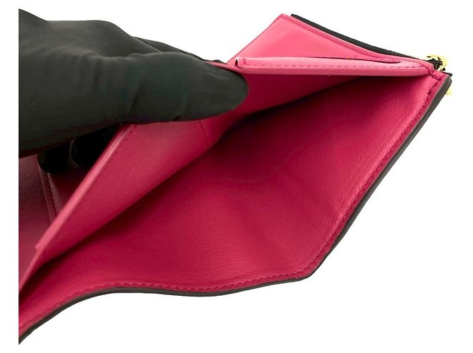 Louis Vuitton Portefeuille Capucines Compact Leder Dreifach-Geldbörse Schwarz - Ansicht 8