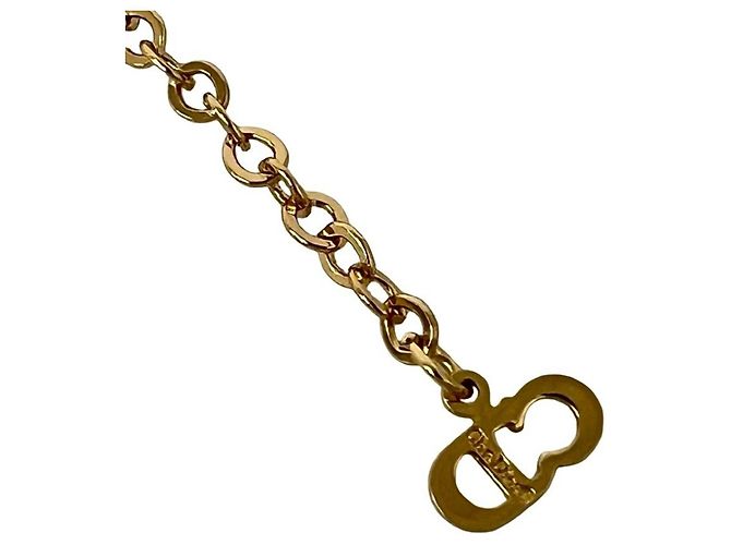 Collana Christian Dior con motivo logo CD placcata oro D'oro - vista 3