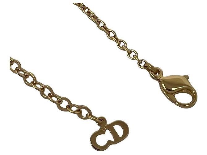 Collana Christian Dior con motivo logo CD placcata oro D'oro - vista 4