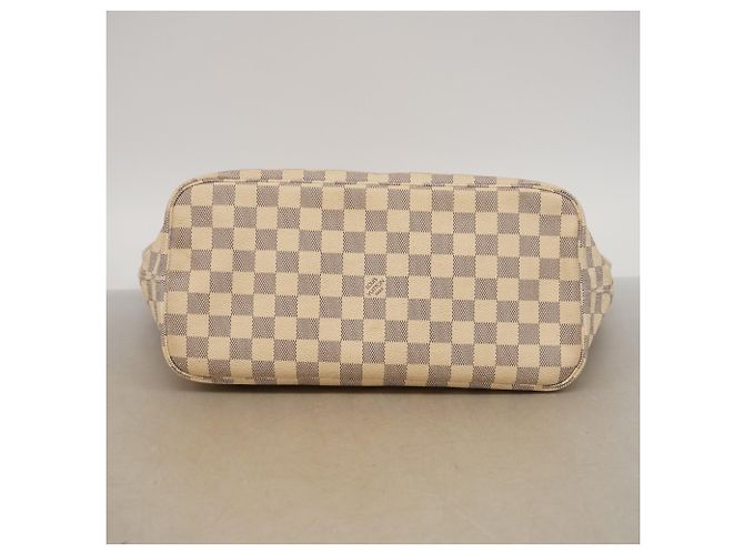Borsa Tote Louis Vuitton Damier Azur Neverfull MM Bianco - vista 3