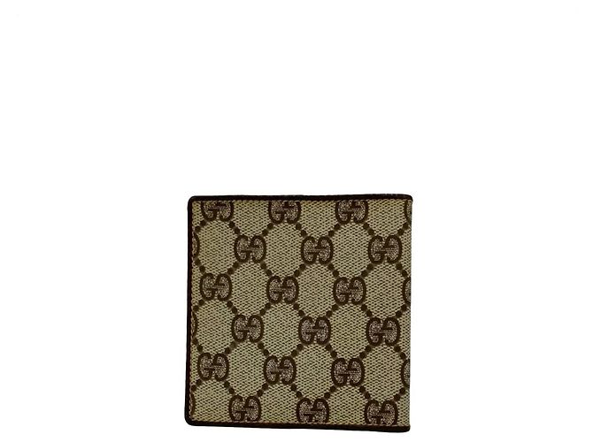 Cartera de cuero con patrón GG Vintage Gucci Castaño - vista 2