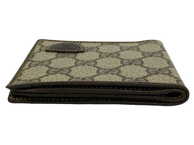 Cartera de cuero con patrón GG Vintage Gucci Castaño - vista 3