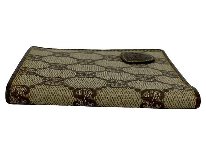 Cartera de cuero con patrón GG Vintage Gucci Castaño - vista 4