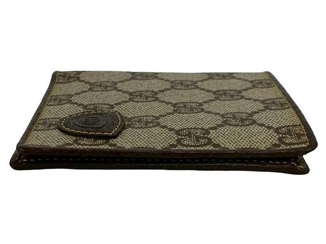 Cartera de cuero con patrón GG Vintage Gucci Castaño - vista 5