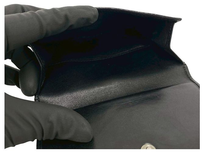 Portafoglio Bi-Fold Gucci in tela e pelle nera Nero - vista 10