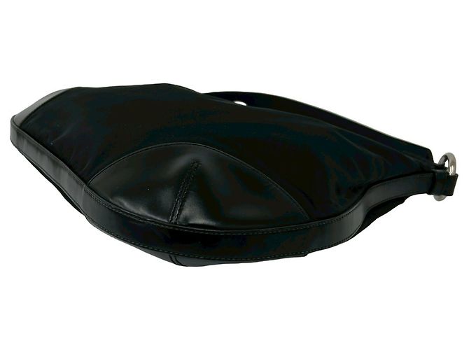 Tote a spalla in nylon e pelle Prada Nero - vista 8