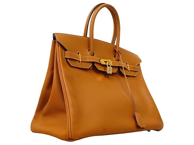 Hermès Borsa Hermes Birkin 35 in pelle Epsom Gold D'oro - vista 2