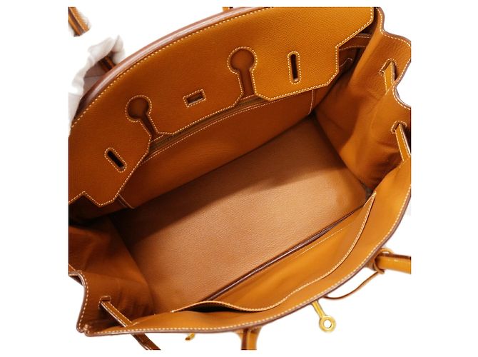 Hermès Borsa Hermes Birkin 35 in pelle Epsom Gold D'oro - vista 4