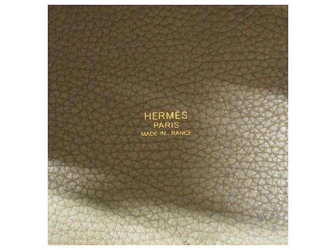 Hermès Borsa Hermes Picotin Lock PM in pelle Taurillon Clemence grigia Marrone - vista 5