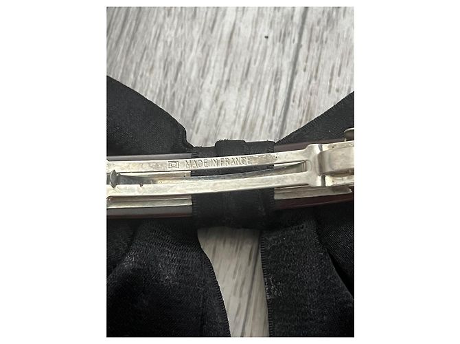 Chanel Haarschleife Accessoire aus schwarzer Seide - Ansicht 5
