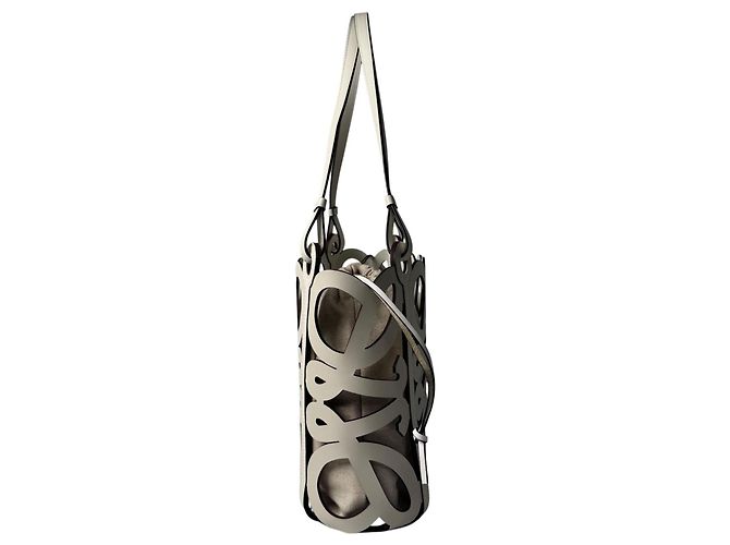 Borsa Tote Loewe Anagram Cutout da donna Bianco - vista 3