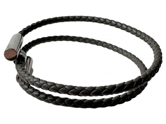Hermès Pulsera Tourni Tresse Hermes Castaño - vista 2