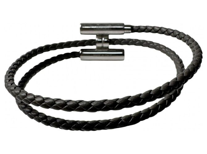 Hermès Pulsera Tourni Tresse Hermes Castaño - vista 3