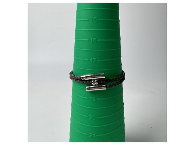 Hermès Pulsera Tourni Tresse Hermes Castaño - vista 6
