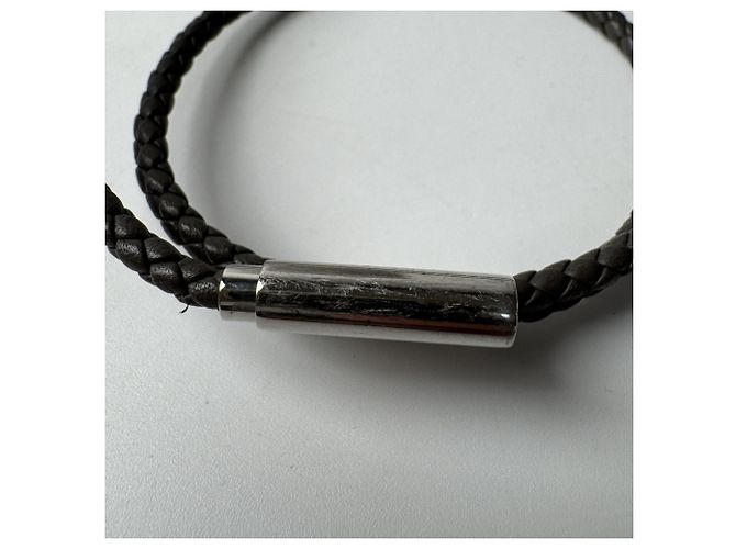 Hermès Pulsera Tourni Tresse Hermes Castaño - vista 7
