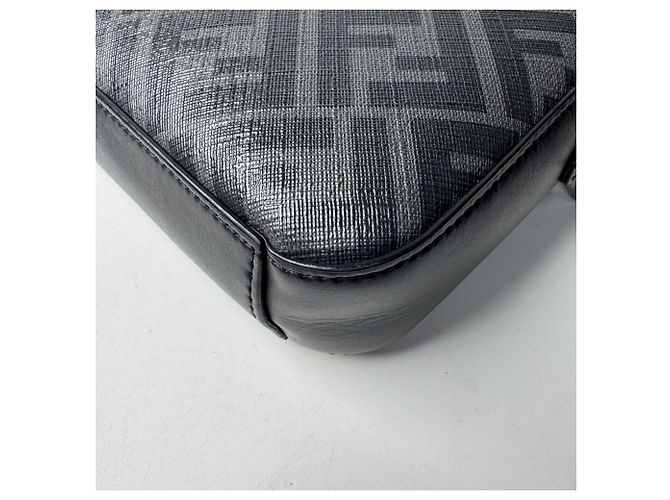 Borsa a tracolla Fendi Diagonal Marrone Nero Giallo - vista 14