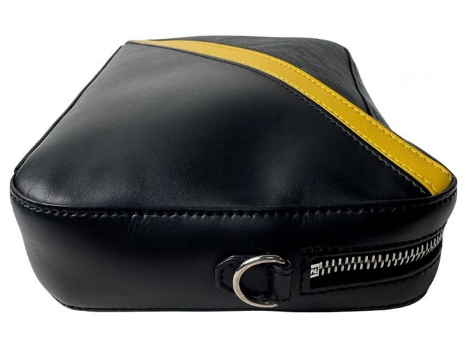 Borsa a tracolla Fendi Diagonal Marrone Nero Giallo - vista 5